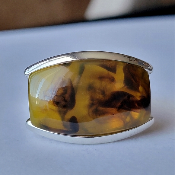 Monet Jewelry - Vintage Marvella by Monet Ring Faux Amber Statement Ring Large Over the Top